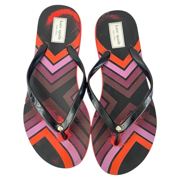 Kate Spade New York Size 8M Monette Flip Flops Sandals Multi Colored - Picture 2 of 11